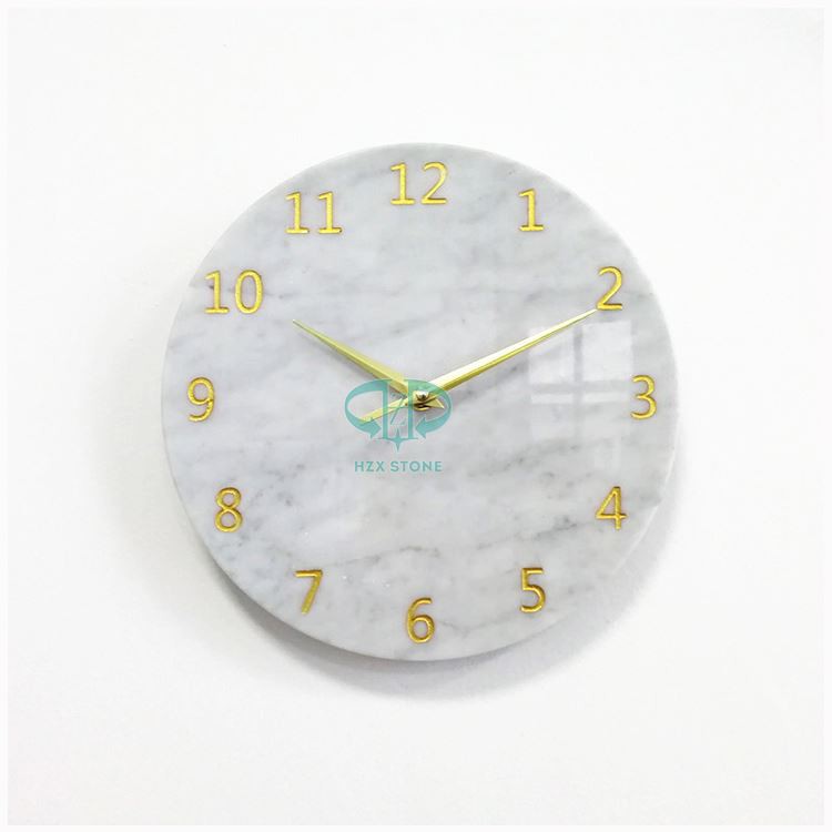 White Marble Clock