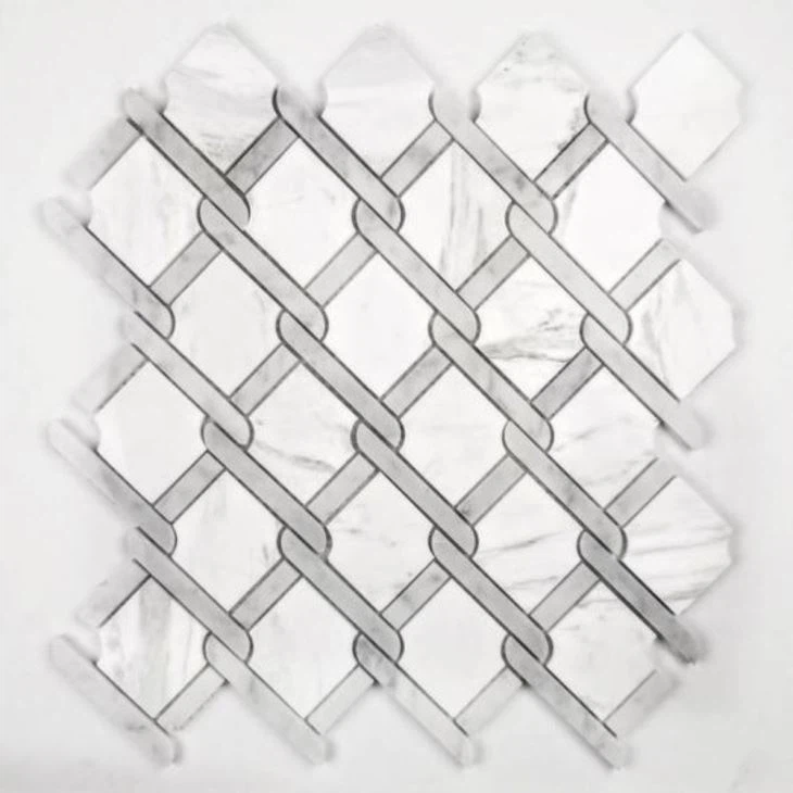 white carrara mosaic polished mosaic