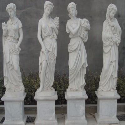 White Marble Angel Sculpture