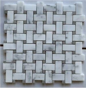 Basketwave mramorni mozaik zidna pločica