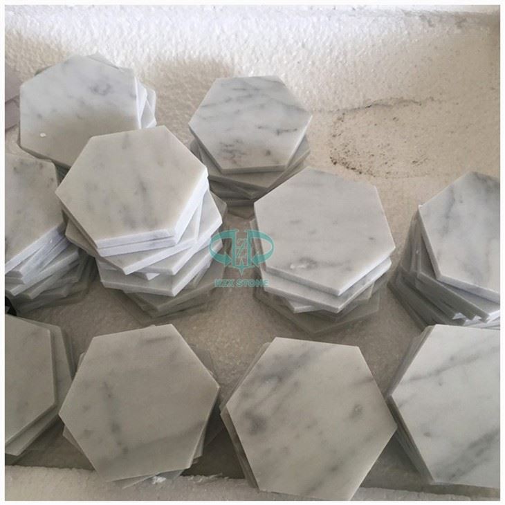 Marble Hexagon Coasters